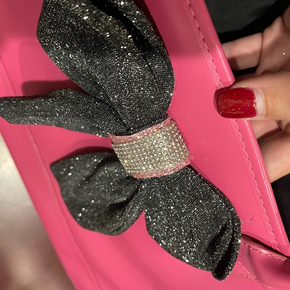 Outward hound pet carrier puppy purse bag pink sparkly bling bow - Picture 3 of 15